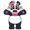 Panda Haarschleife