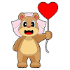 Bear Bridal Balloon Wedding