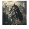 Ritter auf Pferd