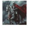 Ritter auf Pferd