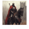 Ritter auf Pferd