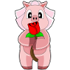 Pig Bride Rose Wedding