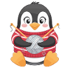 Cute Penguin Knitting Motif