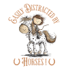 Drolliges Pferd mit Reiter Und Pferde Spruch