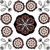 Dark flower mandala pattern