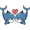 Couple baleine Saint-Valentin