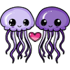 Méduses Couple Saint-Valentin