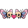 Couple Papillon Saint-Valentin