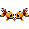 Poisson rouge Couple Poisson Saint-Valentin
