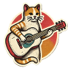 Cat with Guitar / Guitar