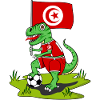 Tunisia Flag Dinosaur Rex Football