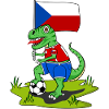 Czech Republic Flag Dinosaur Rex Football