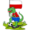 Poland Flag Dinosaur Rex Football