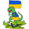 Ukraine Flag Dinosaur Rex Football