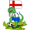 England Flag Dinosaur Rex Football