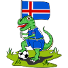 Iceland Flag Dinosaur Rex Football