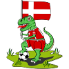 Denmark Flag Dinosaur Rex Football