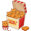 Kitten Nuggets Fast Food Cat
