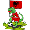 Albania Flag Dinosaur Rex Football