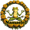 Namaste Meditating Frog Yoga Froggy