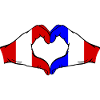 Peru France Hands Heart Shape