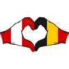 Peru Belgium Hands Heart Shape