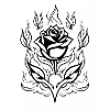 Tatouage de fleur #7 Coloriage Motif