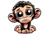 Sad Monkey Emotionally Loyal Chimpanzee