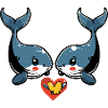Couple baleine Saint-Valentin