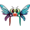 Libellule Couple Saint-Valentin