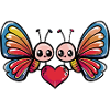 Couple Papillon Saint-Valentin