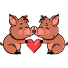 Couple de sangliers Saint-Valentin
