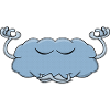 Cute cloud meditating