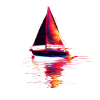 Segelschiff Retrowave