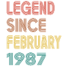 Legende Seit Februar 1987 Herren Damen Jahrgang 1987