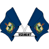 Two flags text VERMONT