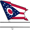 Flag Ohio text banner