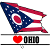 Flag Ohio heart OHIO