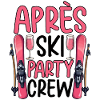 Équipe de fête après ski