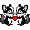 Skunk Couple Saint-Valentin