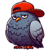 Pigeon Hiphop Red Cap