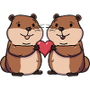Beaver Couple Valentine's Day