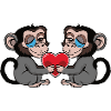 Monkey Heart Valentine's Day