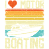 Retro Motorboat Driving Design