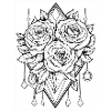 Tatouage de fleur #19 Coloriage Motif