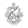 Anker Tattoo Malvorlage Muster