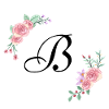 Rosa Blumenbuchstabe b