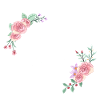 Pink floral letter b
