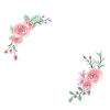 Pink floral letter c