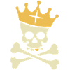 Totenkopf mit Krone